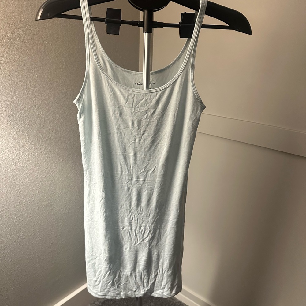Halogen Light Blue Scoop Neck Tank Top